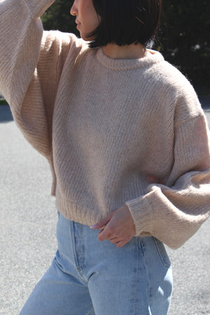 Atelier Delphine Balloon Sleeve Sweater / Available in Grain and Deer