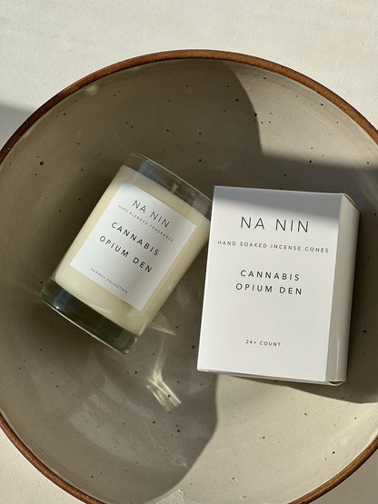 Cannabis & Opium Den 5oz Candle / Incense Set