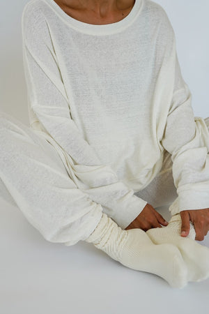 Na Nin Margot Silk Jersey Cropped Sweatshirt
