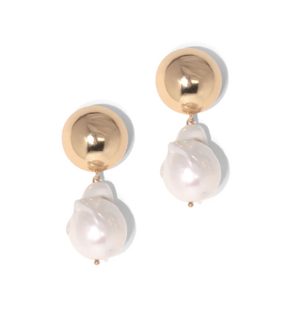 Young Frankk Riles Baroque Pearl Earrings