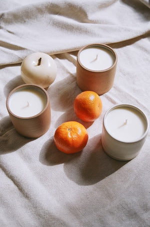 Sage & Eucalyptus Essential Oil Soy Candle / Available in White & Terracotta Ceramic