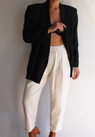Na Nin Lena Raw Silk Pant / Available in Cream & Black