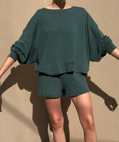 Na Nin Chloe Cotton Jersey Shorts / Available in Eggshell, Faded Black, Topiary