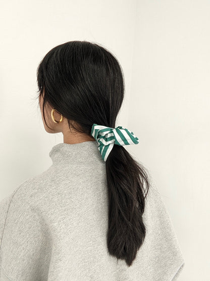 Striped Poplin Scrunchie