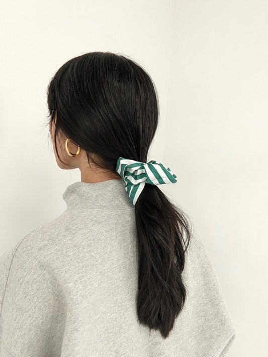 Striped Poplin Scrunchie