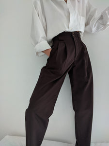 Na Nin Townes Cotton Twill Trouser / Available in Espresso & Vine