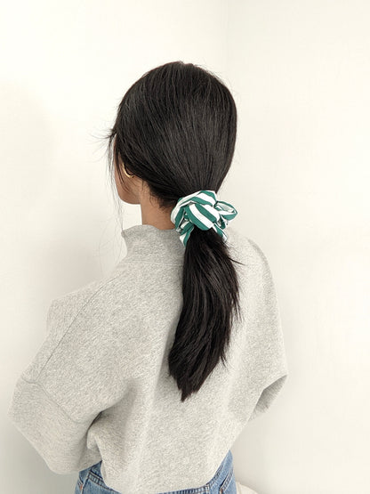 Striped Poplin Scrunchie