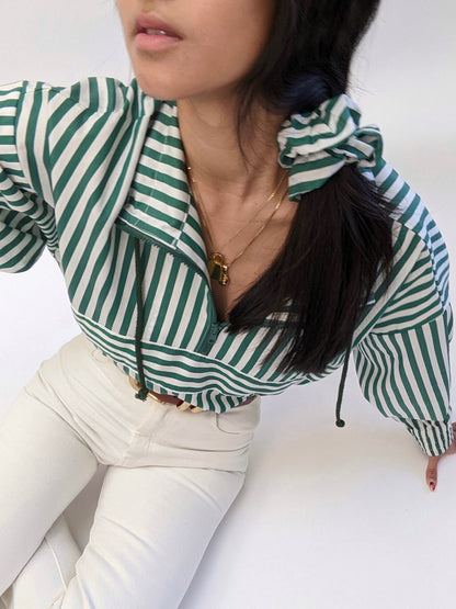 Striped Poplin Scrunchie