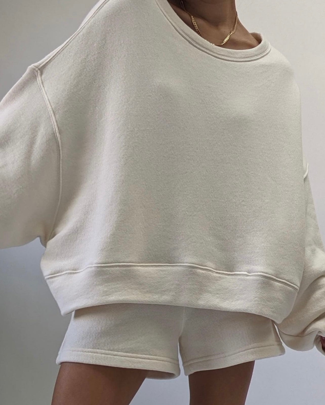 Margot Cotton Modal Cropped Sweatshirt