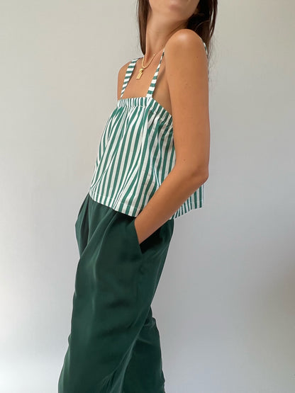 Sabina Striped Poplin Top