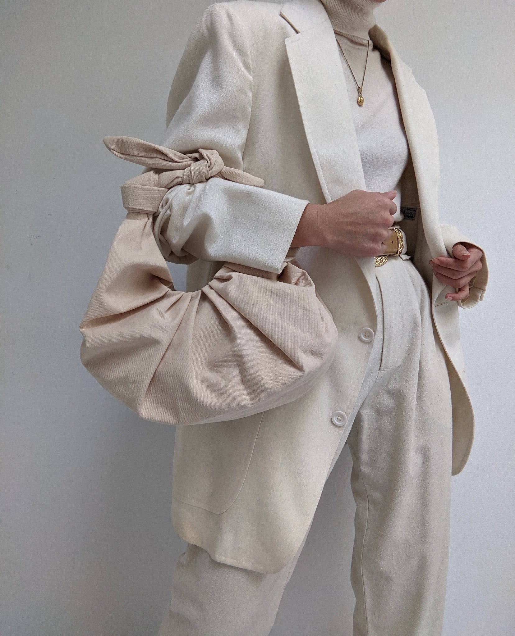 A Bronze Age Cotton Kimi Croissant Bag / Available in Sand – NA NIN
