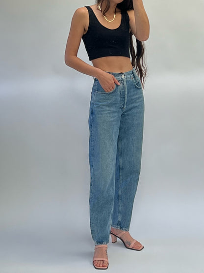 Tapered Baggy High Rise