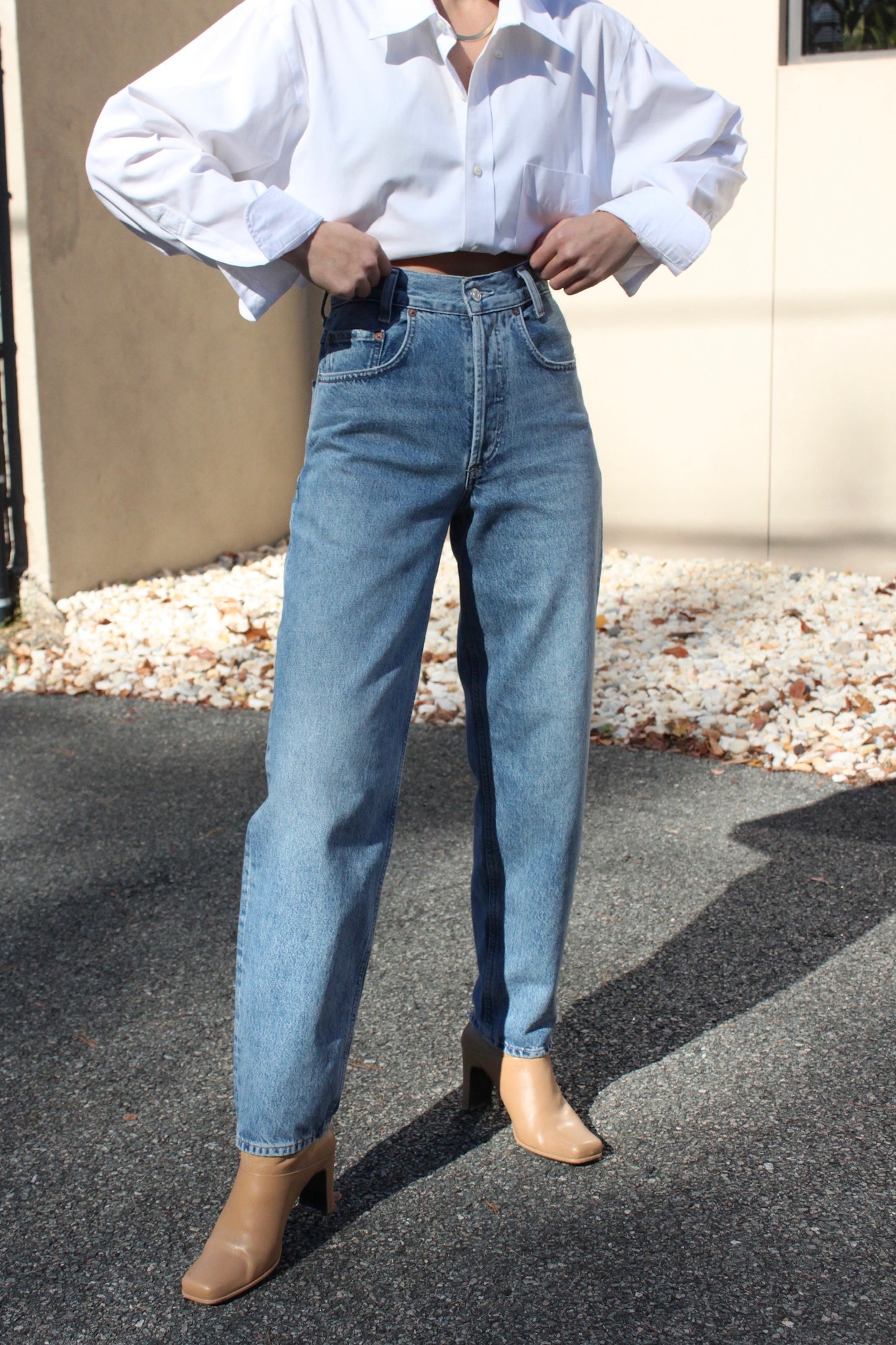 Tapered Baggy High Rise