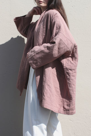 Atelier Delphine Haori Coat / Available in Baked Coral and Stone