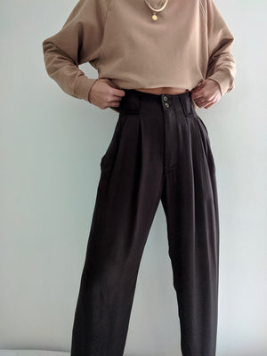 Na Nin Townes Rayon Twill Trouser / Available in Black