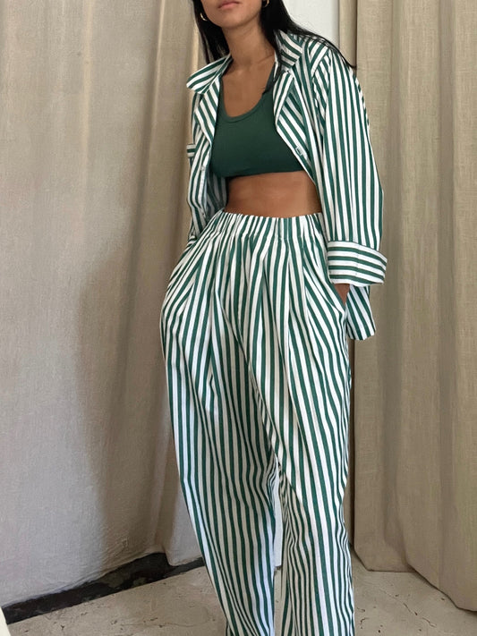 Lena Striped Poplin Pant