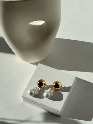Young Frankk Riles Baroque Pearl Earrings