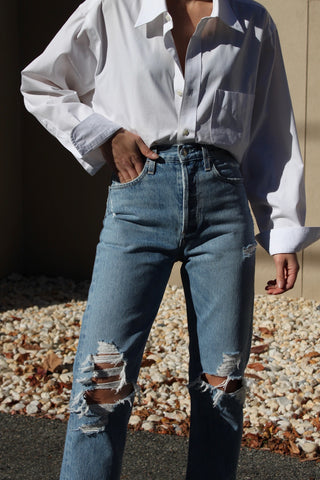 Review + Outfit Ideas: Agolde 90s Mid Rise Loose Fit Jeans