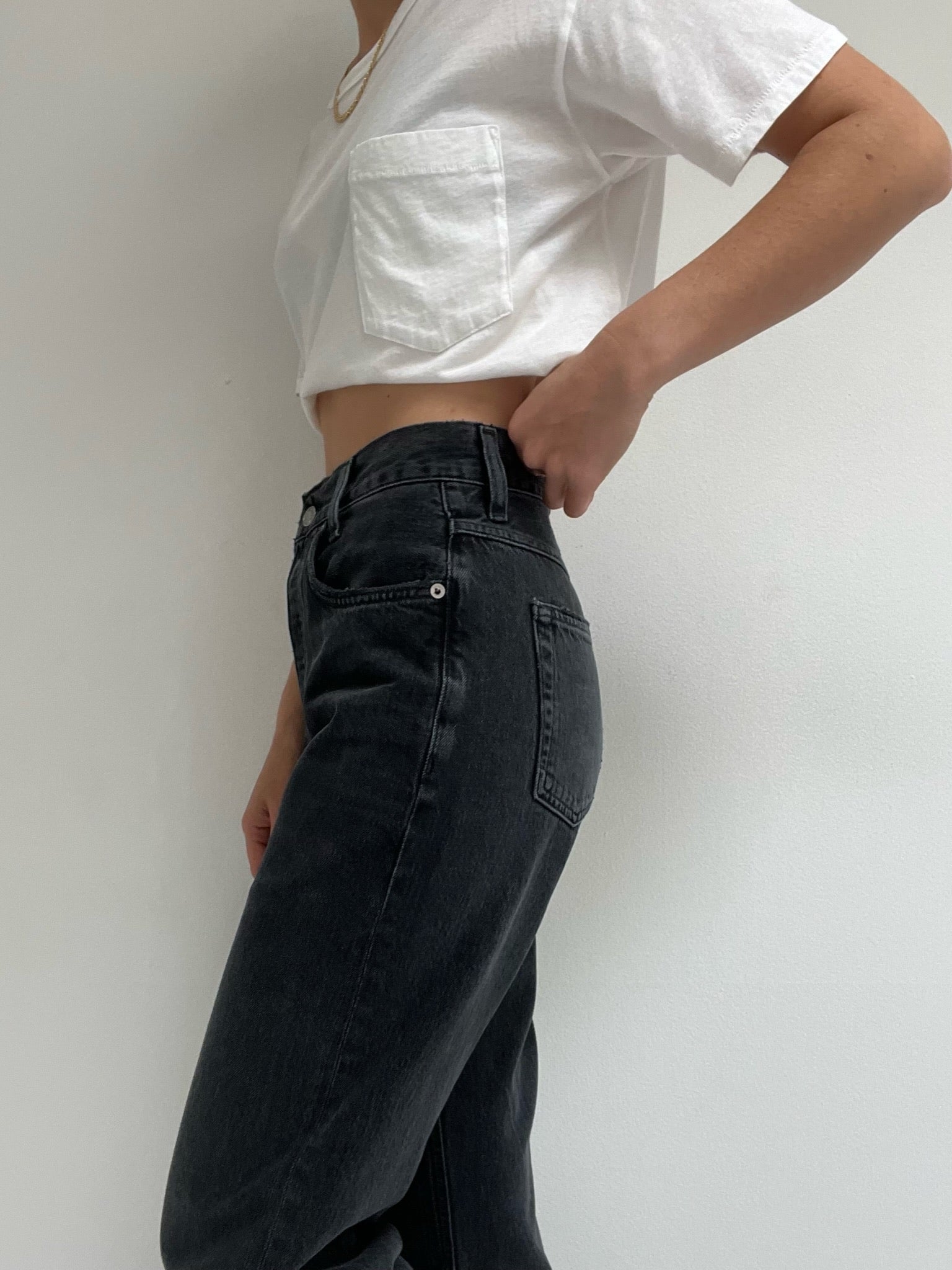 AGOLDE TAPERED HIGH RISE BAGGY JEANS IN SHAMBLES SZ offers 32 $188