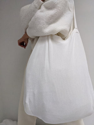 Na Nin Benny Waffled Cotton Tote / Available in Natural & Faded