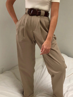 Na Nin Townes Cotton Twill Trouser  / Available in Khaki & Onyx