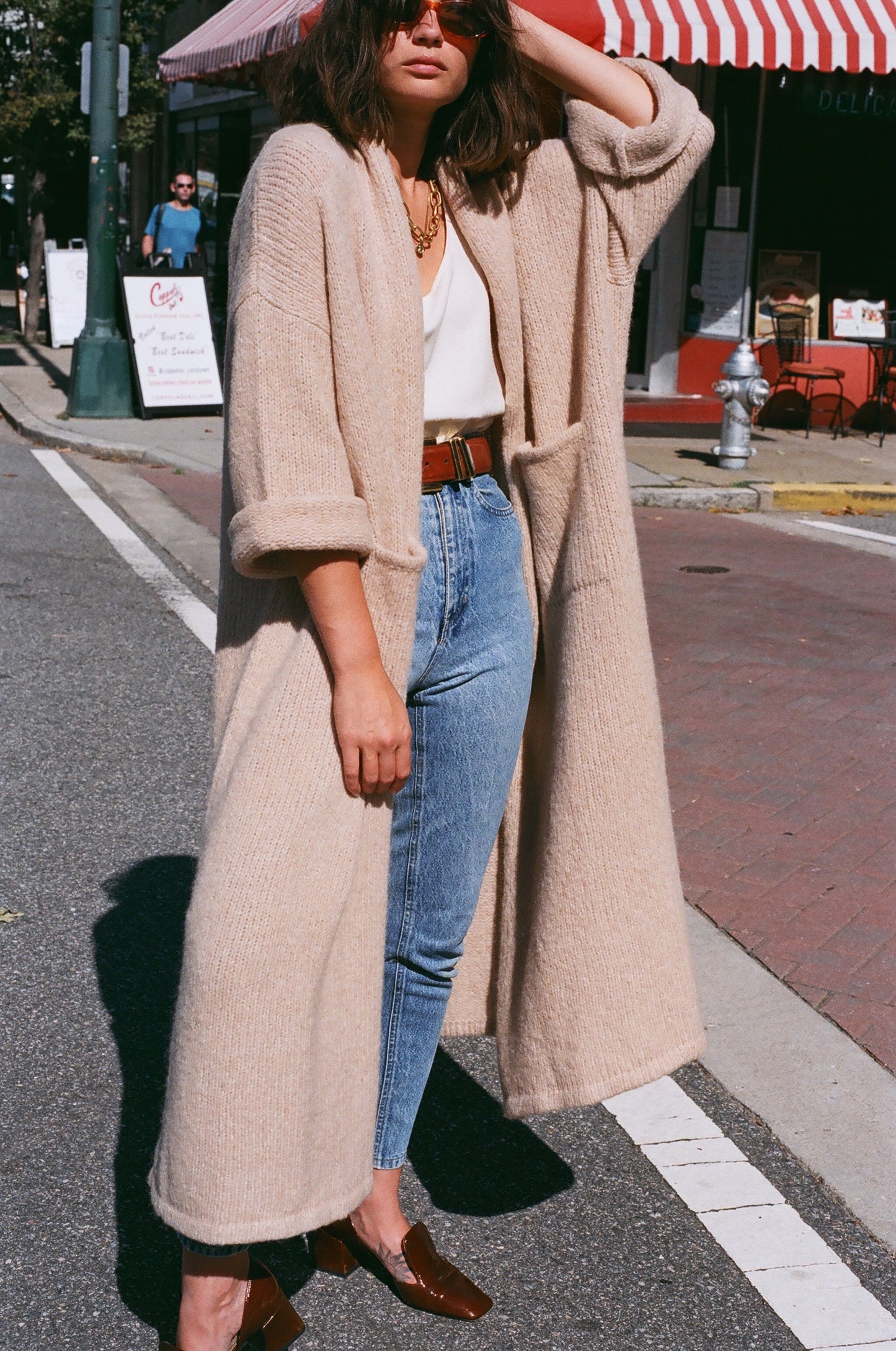 Haori Extra Long Alpaca Sweater Coat